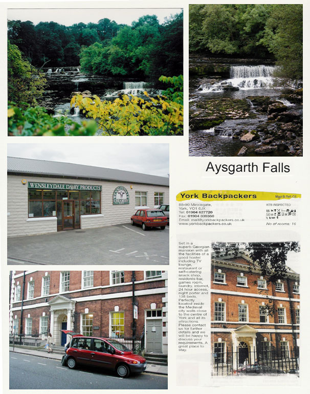Aysgarth Falls, Wensleydale Dairy and York Backpackers