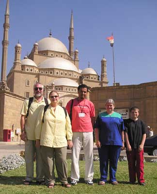 The Gang at the Alabaster Mosque in Cairo