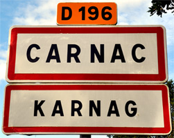 Carnac vs. Garnag road signs