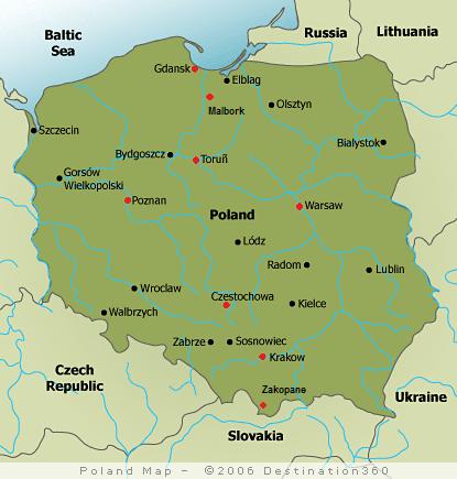 Map of Poland