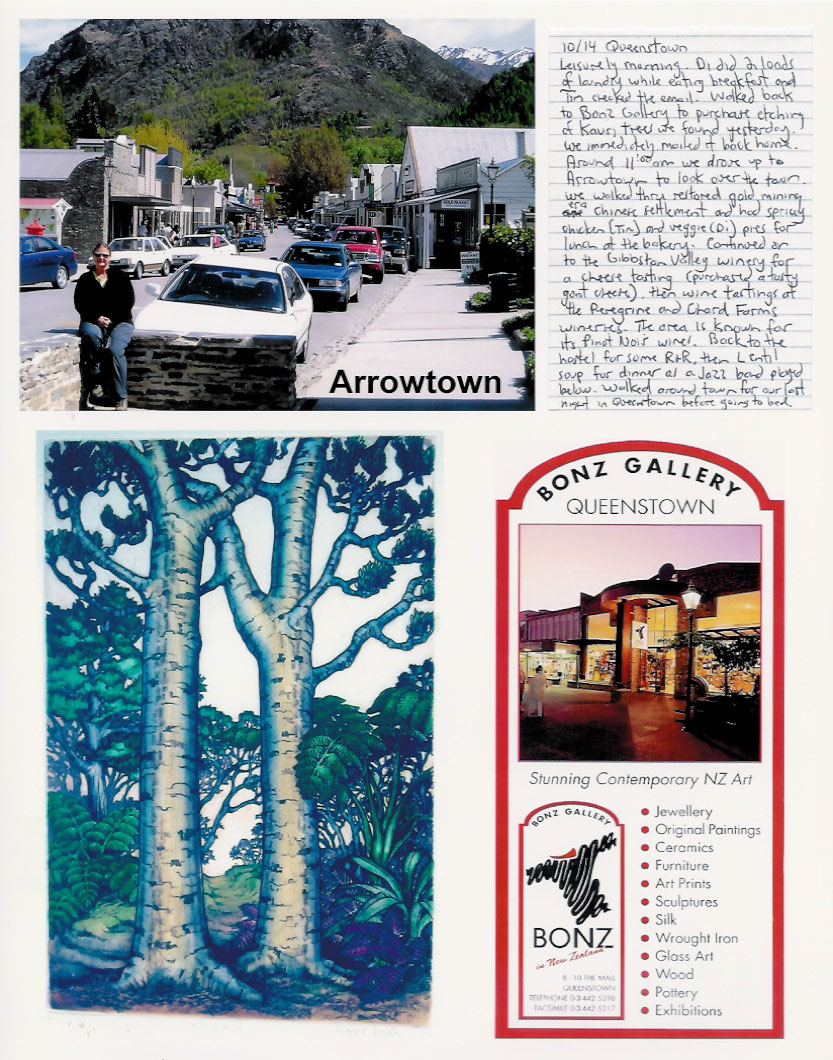 Bonz Gallery with Kauri Trees by Mary E. Taylor, Queenstown and Arrowtown