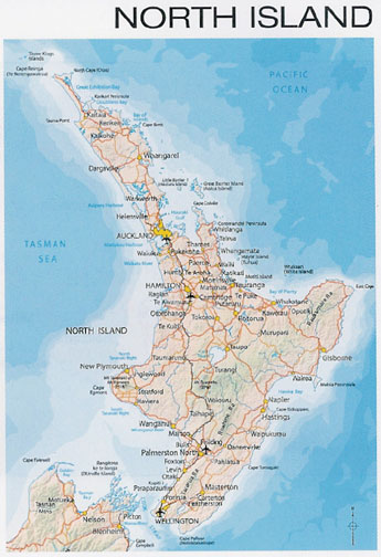 New Zealand North Island map