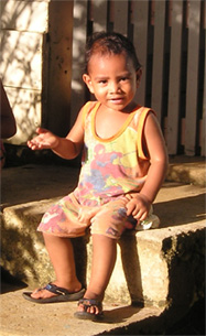Child on porch