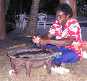 Kava welcoming ceremony at Octopus Resort
