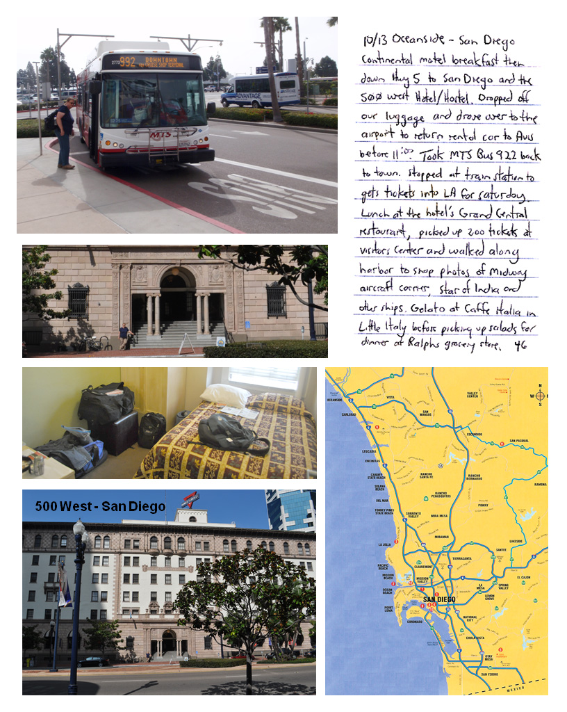 Bus 922 to 500 West Hostel in San Diego