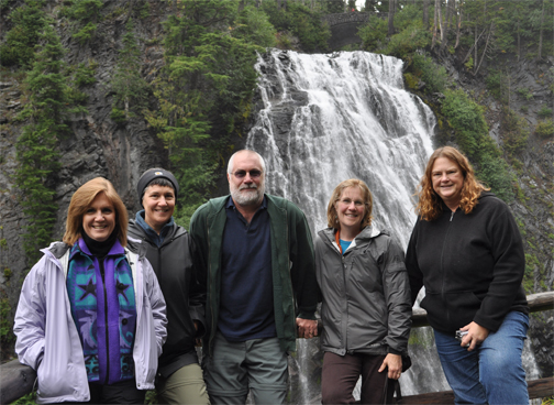 Nancy, Terri, Tim, Salley and Diane at Mt. Rainier NP