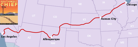Amtrak's Southwest Chief route