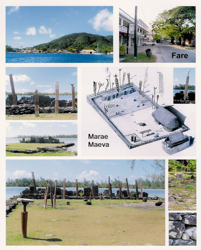 Marae Maeva and Fare, Huahine